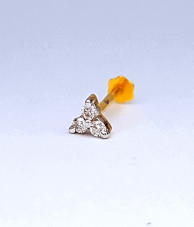 ৩ দানা হীরার বা ডায়মন্ডের নাকফুল - 3 Stone Diamond Nose Pin