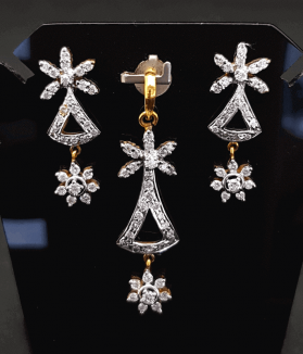 Latest Diamond Pendant Set (Earring, Locket) Design - ডায়মন্ড বা হীরার লকেট সেট