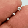 Star Shape Solitaire Single Stone Diamond Nosepin - 3 size