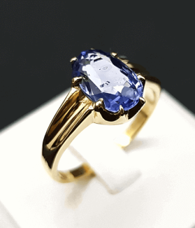 Natural Original Siloni Blue Sapphire (Indranila) Stone Ring - অরিজিনাল সিলোনি ইন্দ্রনীলা পাথরের রিং