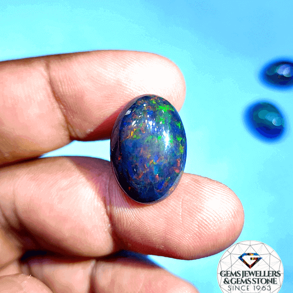9.80 CTS. Natural Original Black Opal Stone - ন্যাচারাল অরিজিনাল কালো ওপাল পাথর